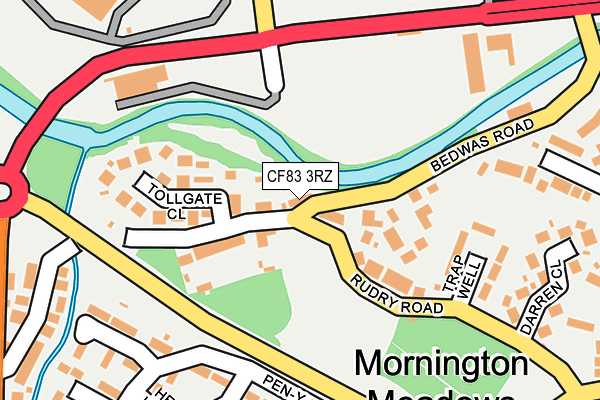 CF83 3RZ map - OS OpenMap – Local (Ordnance Survey) CF83 3RZ map - OS OpenMap – Local (Ordnance Survey)