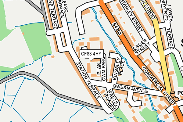 CF83 4HY map - OS OpenMap – Local (Ordnance Survey) CF83 4HY map - OS OpenMap – Local (Ordnance Survey)