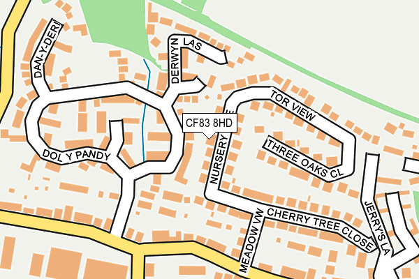 CF83 8HD map - OS OpenMap – Local (Ordnance Survey) CF83 8HD map - OS OpenMap – Local (Ordnance Survey)