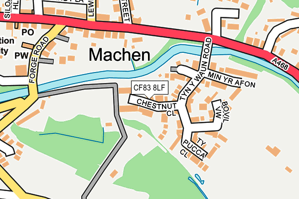 CF83 8LF map - OS OpenMap – Local (Ordnance Survey) CF83 8LF map - OS OpenMap – Local (Ordnance Survey)