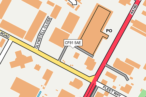 CF91 5AE map - OS OpenMap – Local (Ordnance Survey) CF91 5AE map - OS OpenMap – Local (Ordnance Survey)