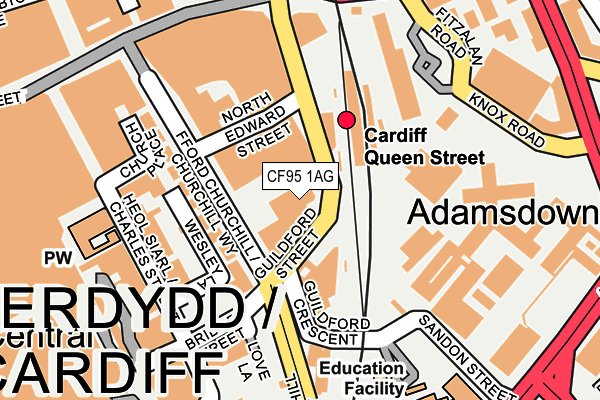 CF95 1AG map - OS OpenMap – Local (Ordnance Survey) CF95 1AG map - OS OpenMap – Local (Ordnance Survey)