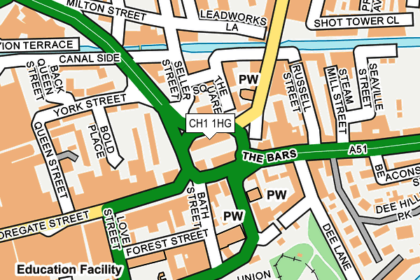 CH1 1HG map - OS OpenMap – Local (Ordnance Survey)