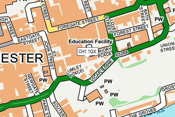 CH1 1QX map - OS OpenMap – Local (Ordnance Survey) CH1 1QX map - OS OpenMap – Local (Ordnance Survey)