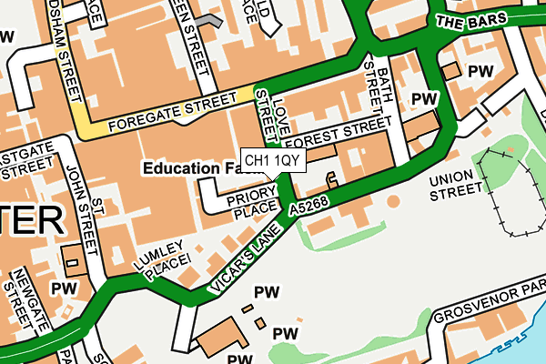 CH1 1QY map - OS OpenMap – Local (Ordnance Survey)