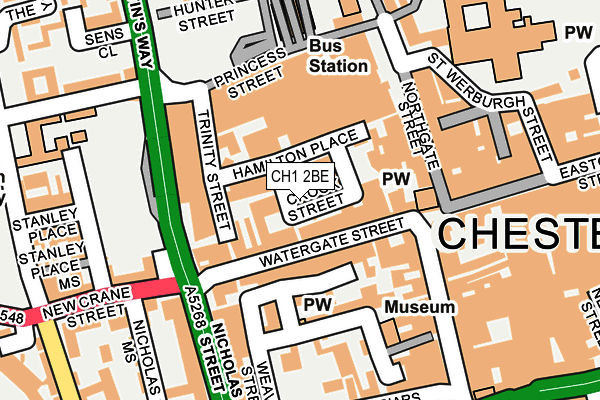 CH1 2BE map - OS OpenMap – Local (Ordnance Survey) CH1 2BE map - OS OpenMap – Local (Ordnance Survey)