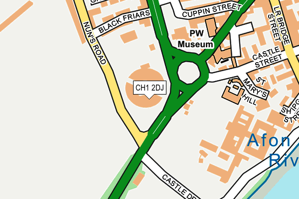 CH1 2DJ map - OS OpenMap – Local (Ordnance Survey) CH1 2DJ map - OS OpenMap – Local (Ordnance Survey)