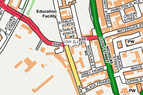 CH1 2LJ map - OS OpenMap – Local (Ordnance Survey) CH1 2LJ map - OS OpenMap – Local (Ordnance Survey)