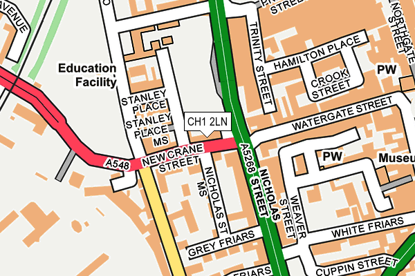 CH1 2LN map - OS OpenMap – Local (Ordnance Survey) CH1 2LN map - OS OpenMap – Local (Ordnance Survey)