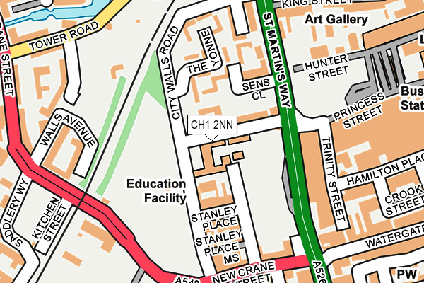 CH1 2NN map - OS OpenMap – Local (Ordnance Survey) CH1 2NN map - OS OpenMap – Local (Ordnance Survey)