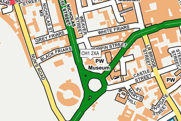 CH1 2XA map - OS OpenMap – Local (Ordnance Survey) CH1 2XA map - OS OpenMap – Local (Ordnance Survey)