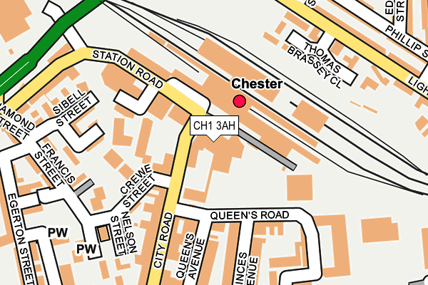 CH1 3AH map - OS OpenMap – Local (Ordnance Survey) CH1 3AH map - OS OpenMap – Local (Ordnance Survey)