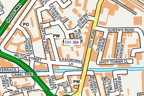 CH1 3BA map - OS OpenMap – Local (Ordnance Survey) CH1 3BA map - OS OpenMap – Local (Ordnance Survey)
