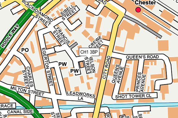 CH1 3BP map - OS OpenMap – Local (Ordnance Survey) CH1 3BP map - OS OpenMap – Local (Ordnance Survey)
