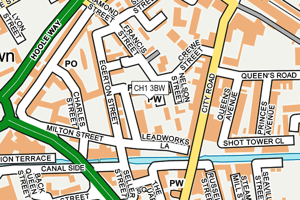 CH1 3BW map - OS OpenMap – Local (Ordnance Survey) CH1 3BW map - OS OpenMap – Local (Ordnance Survey)