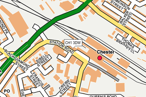 CH1 3DW map - OS OpenMap – Local (Ordnance Survey) CH1 3DW map - OS OpenMap – Local (Ordnance Survey)