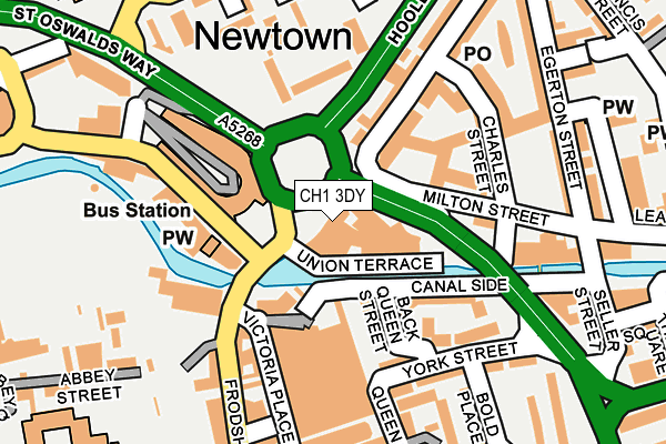 CH1 3DY map - OS OpenMap – Local (Ordnance Survey) CH1 3DY map - OS OpenMap – Local (Ordnance Survey)