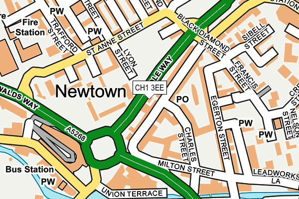 CH1 3EE map - OS OpenMap – Local (Ordnance Survey) CH1 3EE map - OS OpenMap – Local (Ordnance Survey)
