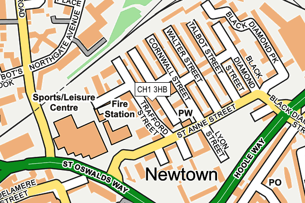 CH1 3HB map - OS OpenMap – Local (Ordnance Survey) CH1 3HB map - OS OpenMap – Local (Ordnance Survey)