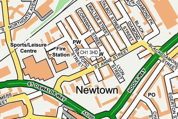 CH1 3HD map - OS OpenMap – Local (Ordnance Survey) CH1 3HD map - OS OpenMap – Local (Ordnance Survey)