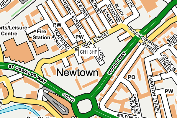 CH1 3HF map - OS OpenMap – Local (Ordnance Survey) CH1 3HF map - OS OpenMap – Local (Ordnance Survey)