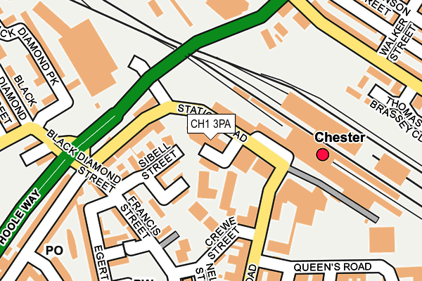 CH1 3PA map - OS OpenMap – Local (Ordnance Survey) CH1 3PA map - OS OpenMap – Local (Ordnance Survey)