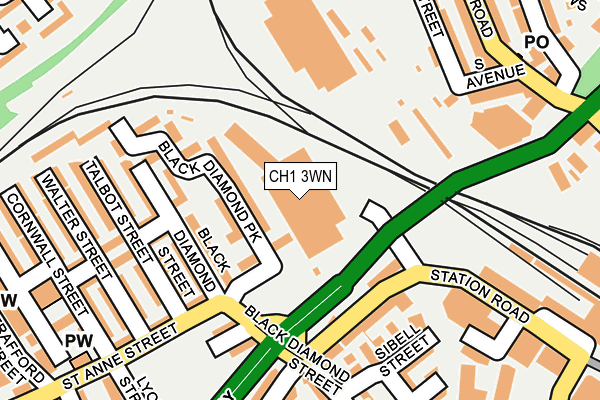 CH1 3WN map - OS OpenMap – Local (Ordnance Survey) CH1 3WN map - OS OpenMap – Local (Ordnance Survey)