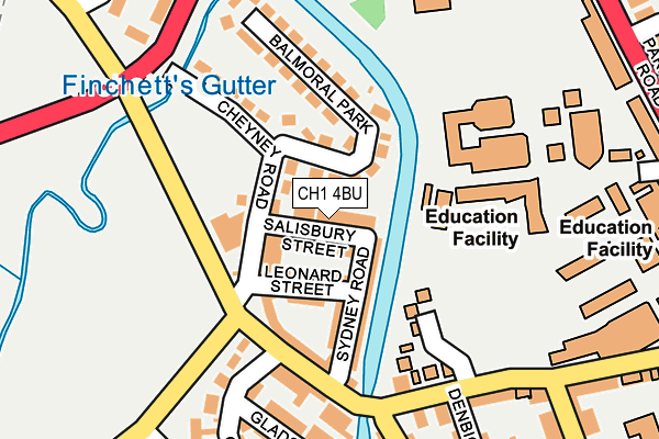 CH1 4BU map - OS OpenMap – Local (Ordnance Survey) CH1 4BU map - OS OpenMap – Local (Ordnance Survey)