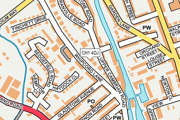CH1 4DJ map - OS OpenMap – Local (Ordnance Survey) CH1 4DJ map - OS OpenMap – Local (Ordnance Survey)