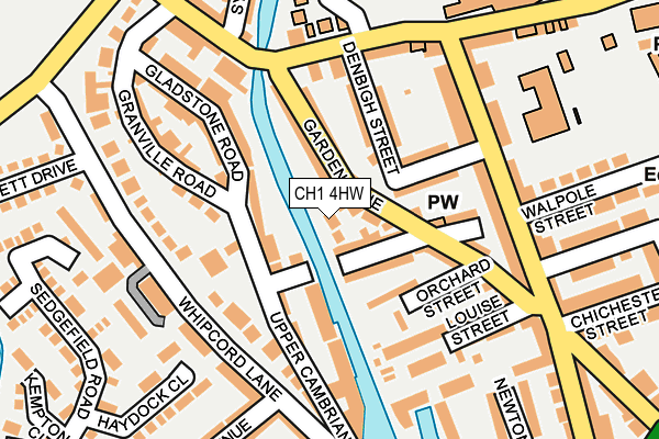 CH1 4HW map - OS OpenMap – Local (Ordnance Survey) CH1 4HW map - OS OpenMap – Local (Ordnance Survey)