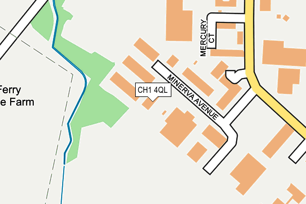 CH1 4QL map - OS OpenMap – Local (Ordnance Survey) CH1 4QL map - OS OpenMap – Local (Ordnance Survey)