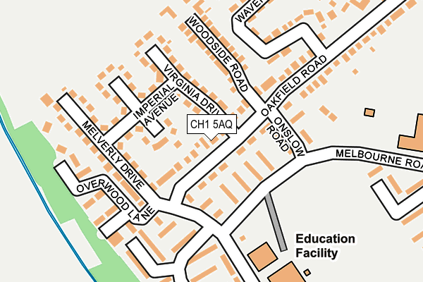 CH1 5AQ map - OS OpenMap – Local (Ordnance Survey) CH1 5AQ map - OS OpenMap – Local (Ordnance Survey)