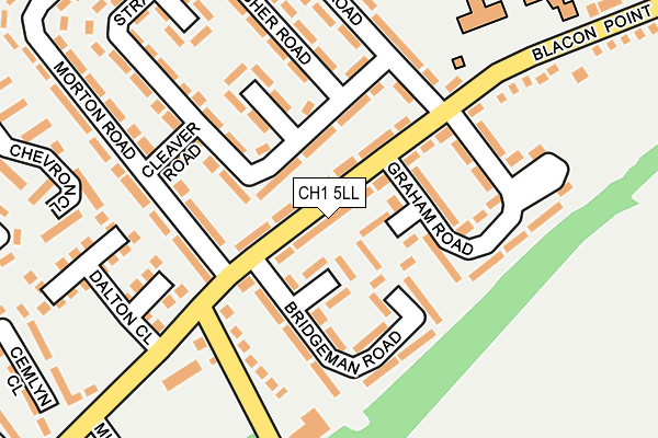 CH1 5LL map - OS OpenMap – Local (Ordnance Survey) CH1 5LL map - OS OpenMap – Local (Ordnance Survey)