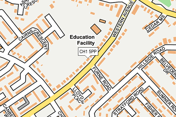 CH1 5PP map - OS OpenMap – Local (Ordnance Survey) CH1 5PP map - OS OpenMap – Local (Ordnance Survey)