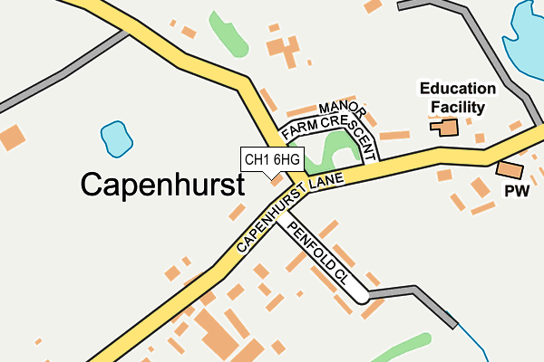 CH1 6HG map - OS OpenMap – Local (Ordnance Survey)