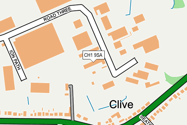 CH1 9SA map - OS OpenMap – Local (Ordnance Survey) CH1 9SA map - OS OpenMap – Local (Ordnance Survey)
