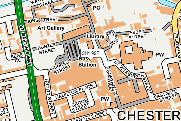 CH1 9SF map - OS OpenMap – Local (Ordnance Survey) CH1 9SF map - OS OpenMap – Local (Ordnance Survey)