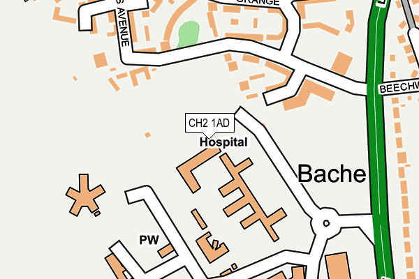 CH2 1AD map - OS OpenMap – Local (Ordnance Survey) CH2 1AD map - OS OpenMap – Local (Ordnance Survey)