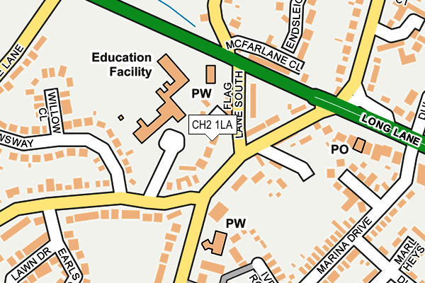CH2 1LA map - OS OpenMap – Local (Ordnance Survey) CH2 1LA map - OS OpenMap – Local (Ordnance Survey)