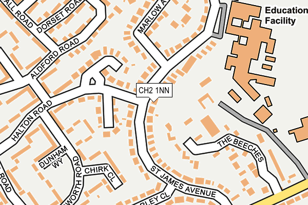 CH2 1NN map - OS OpenMap – Local (Ordnance Survey) CH2 1NN map - OS OpenMap – Local (Ordnance Survey)