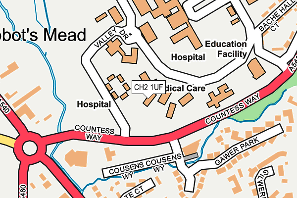 CH2 1UF map - OS OpenMap – Local (Ordnance Survey) CH2 1UF map - OS OpenMap – Local (Ordnance Survey)