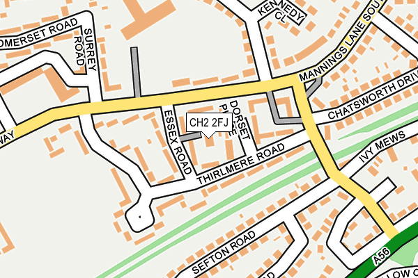 CH2 2FJ map - OS OpenMap – Local (Ordnance Survey) CH2 2FJ map - OS OpenMap – Local (Ordnance Survey)