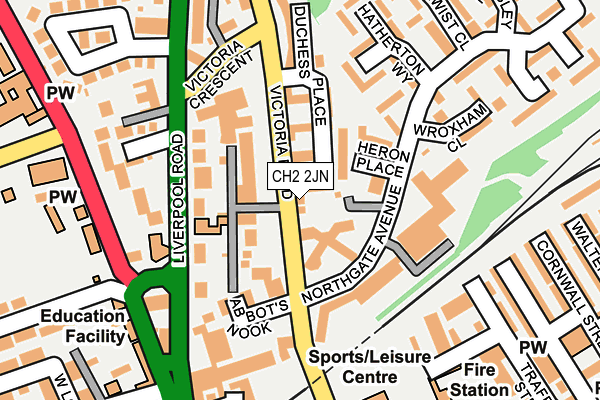 CH2 2JN map - OS OpenMap – Local (Ordnance Survey) CH2 2JN map - OS OpenMap – Local (Ordnance Survey)