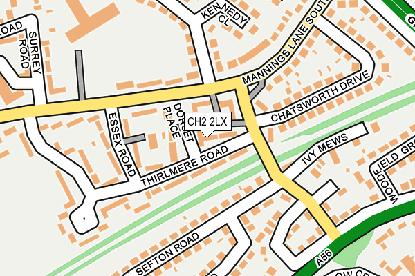 CH2 2LX map - OS OpenMap – Local (Ordnance Survey) CH2 2LX map - OS OpenMap – Local (Ordnance Survey)
