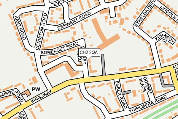 CH2 2QA map - OS OpenMap – Local (Ordnance Survey) CH2 2QA map - OS OpenMap – Local (Ordnance Survey)