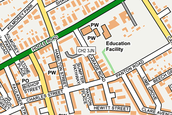 CH2 3JN map - OS OpenMap – Local (Ordnance Survey) CH2 3JN map - OS OpenMap – Local (Ordnance Survey)