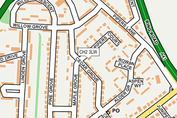 CH2 3LW map - OS OpenMap – Local (Ordnance Survey) CH2 3LW map - OS OpenMap – Local (Ordnance Survey)