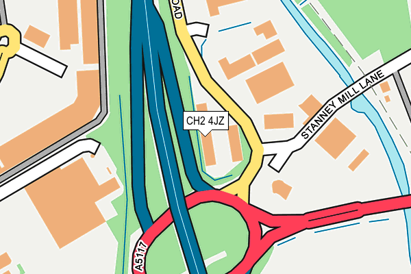 CH2 4JZ map - OS OpenMap – Local (Ordnance Survey) CH2 4JZ map - OS OpenMap – Local (Ordnance Survey)
