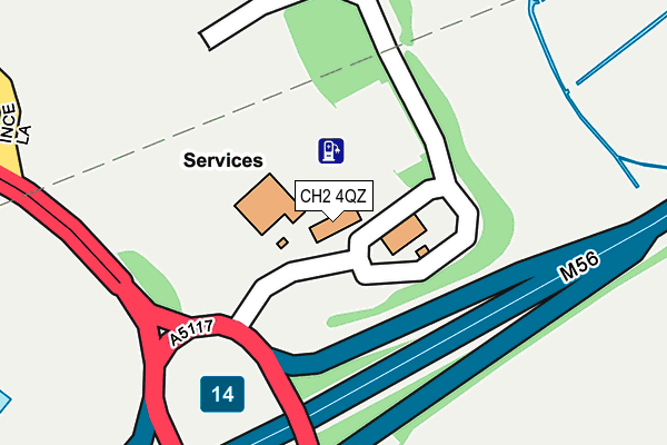 CH2 4QZ map - OS OpenMap – Local (Ordnance Survey) CH2 4QZ map - OS OpenMap – Local (Ordnance Survey)