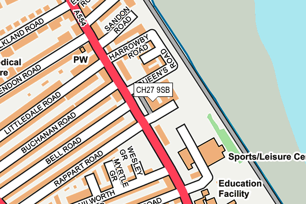 CH27 9SB map - OS OpenMap – Local (Ordnance Survey)